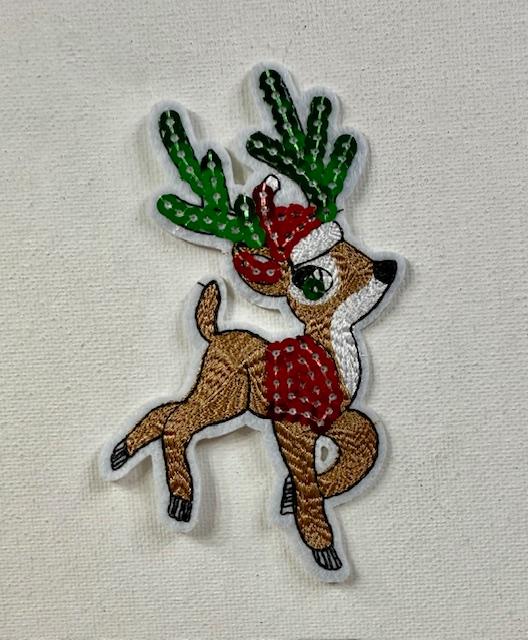 Gold reindeer patch