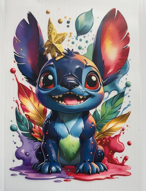 Stitch - colorful feathers