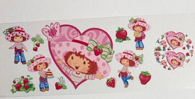 Strawberry Shortcake cup wrap with Lid, butterfly on heart