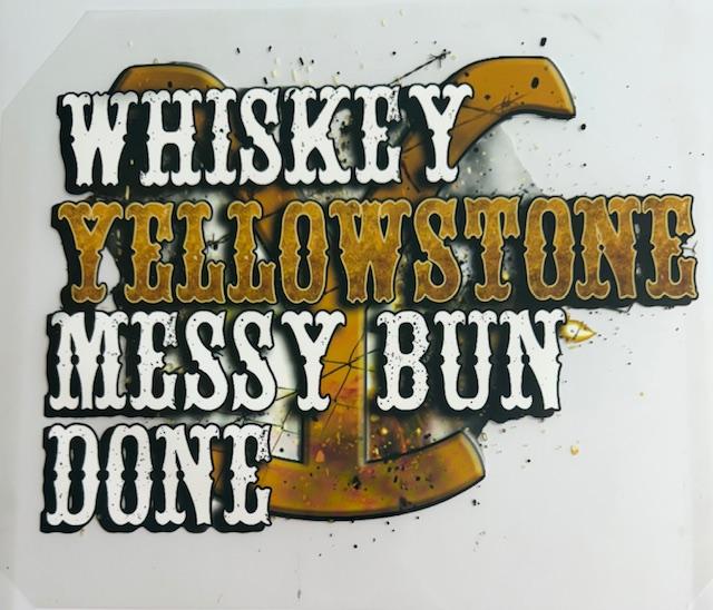 Whiskey Yellowstone Messy Bun, Done
