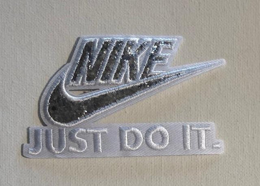 White Nike bling hat patch