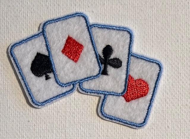 Poker cards-hat patch