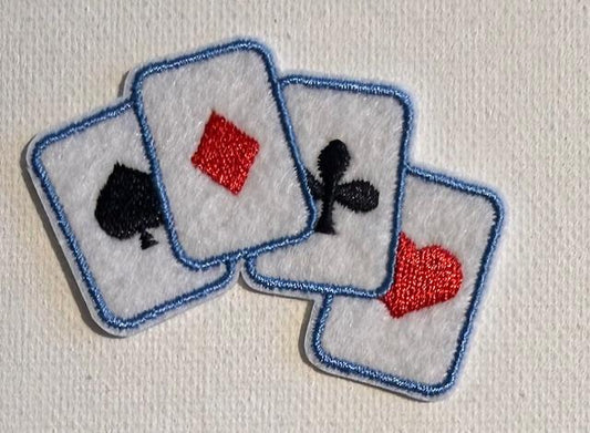 Poker cards-hat patch