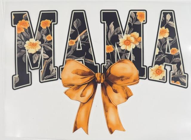 Mams - black, orange flowers