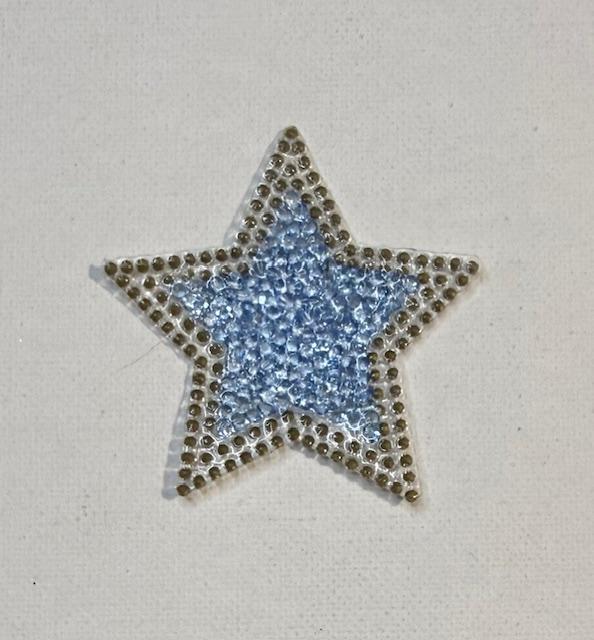 Blue/ silver srud star hat patch