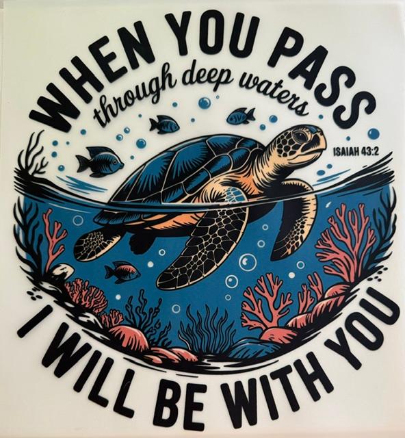 Turtle-When you pass through deep waters, I will be with you