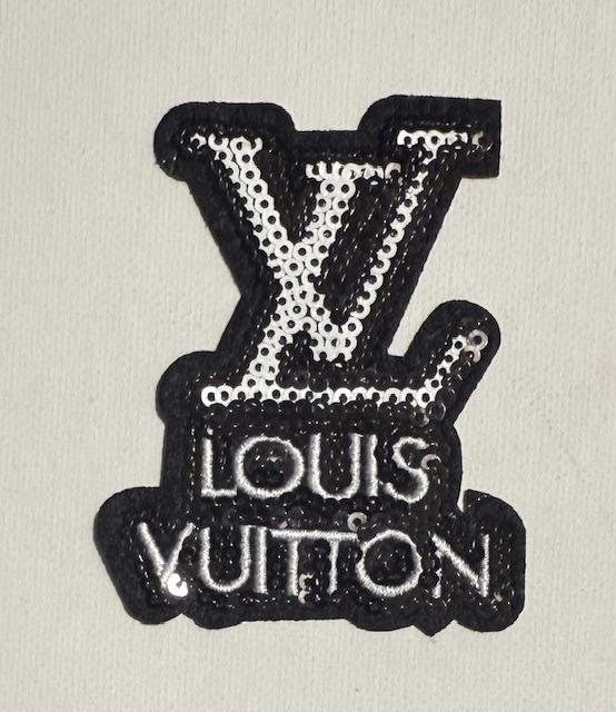 LV black bling patch