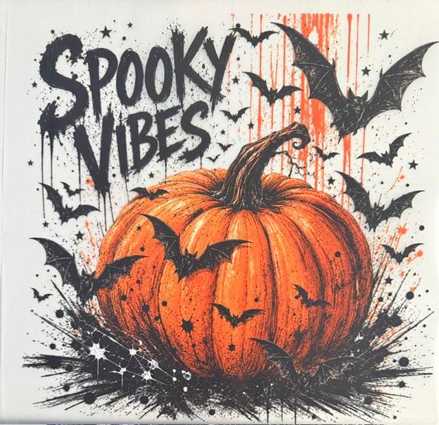 Spooky Vibes - pumpkin/bats