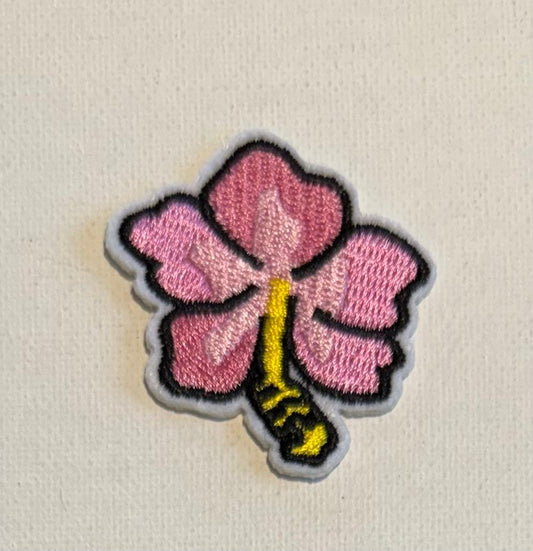 Pink Hibiscus hat patch