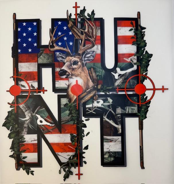 HUNT, flag scene, deer
