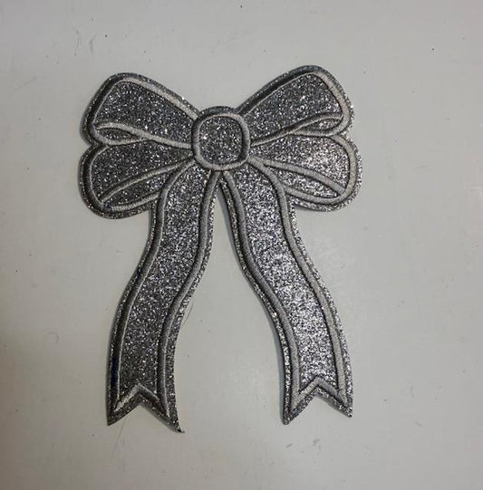 Silver bling patch (med)