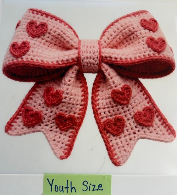 Valentines yarn bow