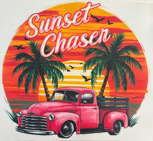 Sunset Chaser - pink truck