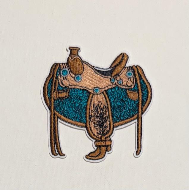 Real/brown saddle hat patch