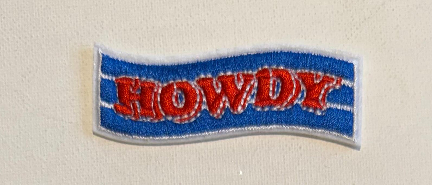 Howdy red/blue hat patch