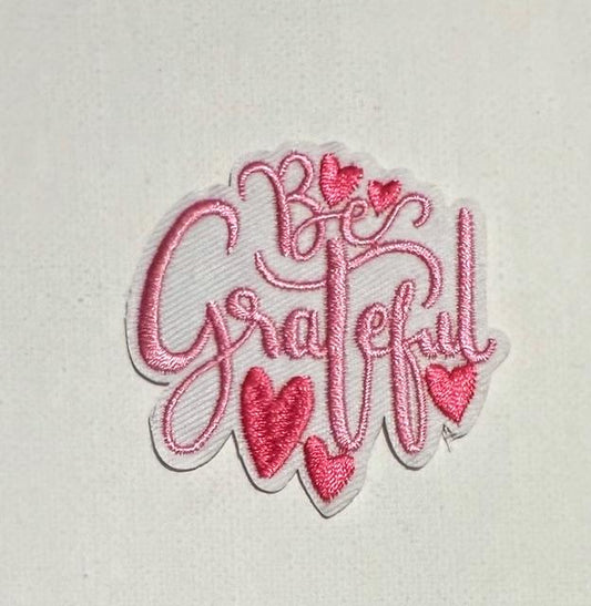 Be grateful pink patch