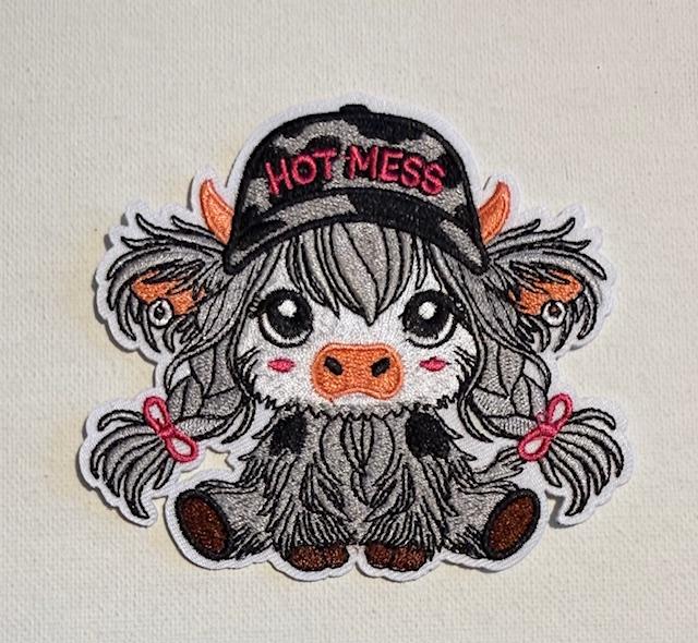 Hot mess cow-hat patch