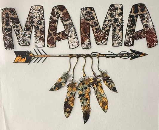 Mama - arrow with feathers