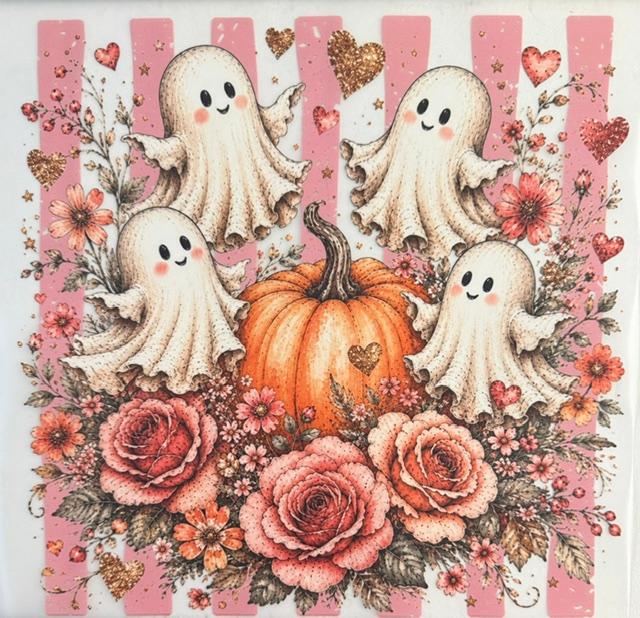 Ghost (4), pink roses/lines