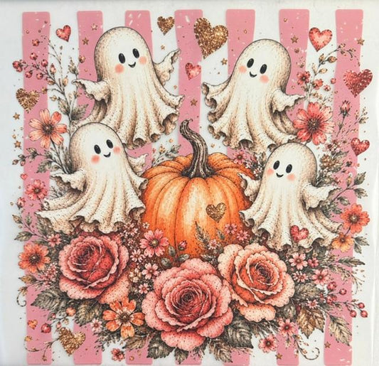 Ghost (4), pink roses/lines