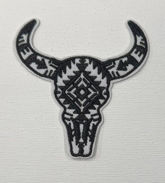 Skull hat patch B & W