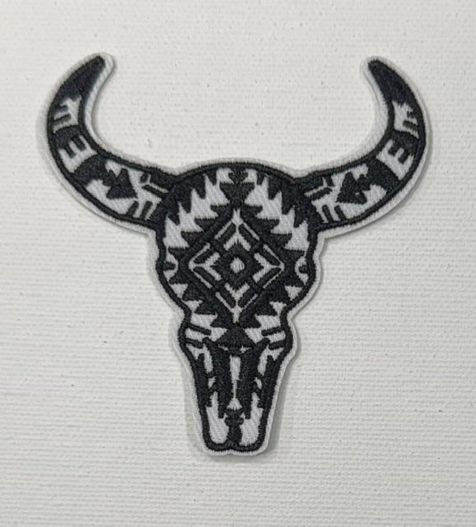Skull hat patch B & W