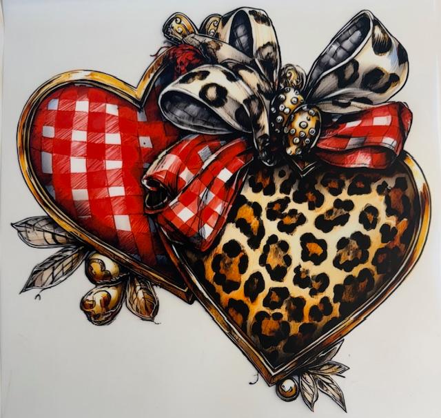 Valentines hearts w/ bow