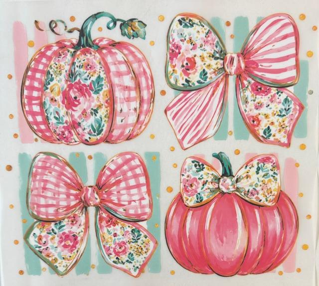 Pink Pumpkins/Bows
