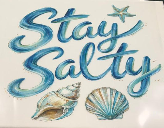 Stay Salty, blue, shells