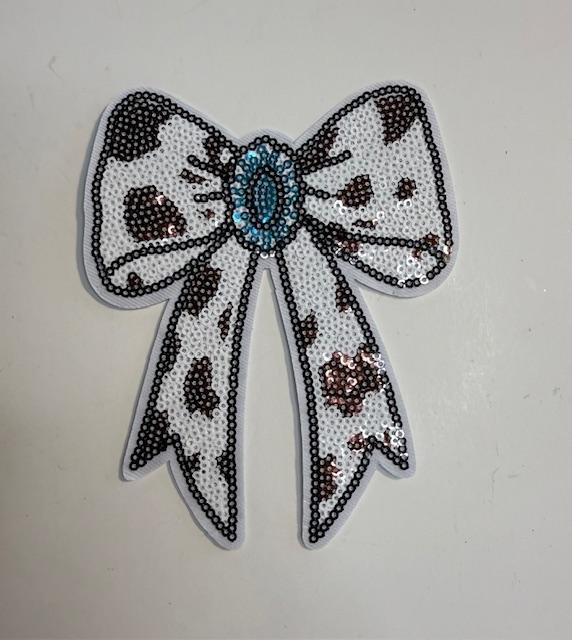 Bow-brown teal patch (Med)