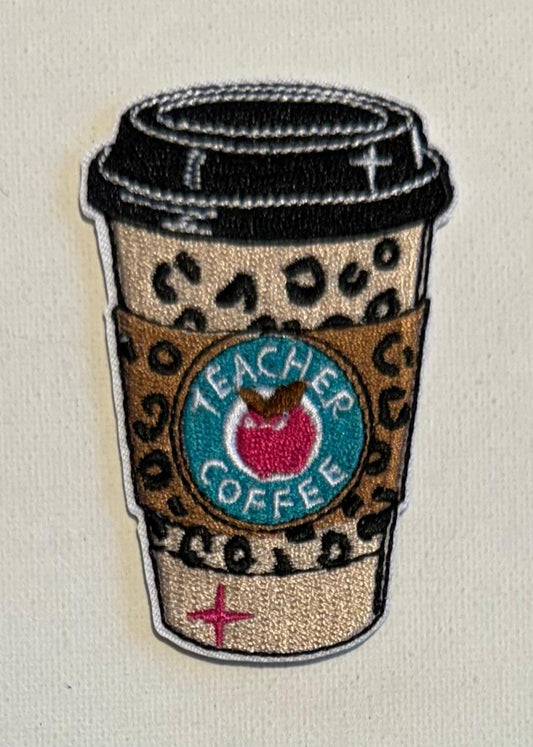 Teacher Coffee hat patch
