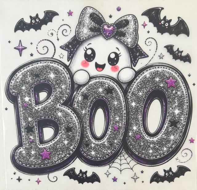 Boo - ghost gray bow