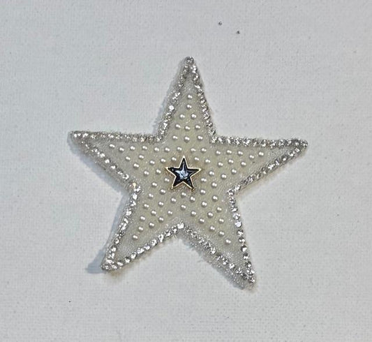 Bling star w/ blue star in middle hat patch