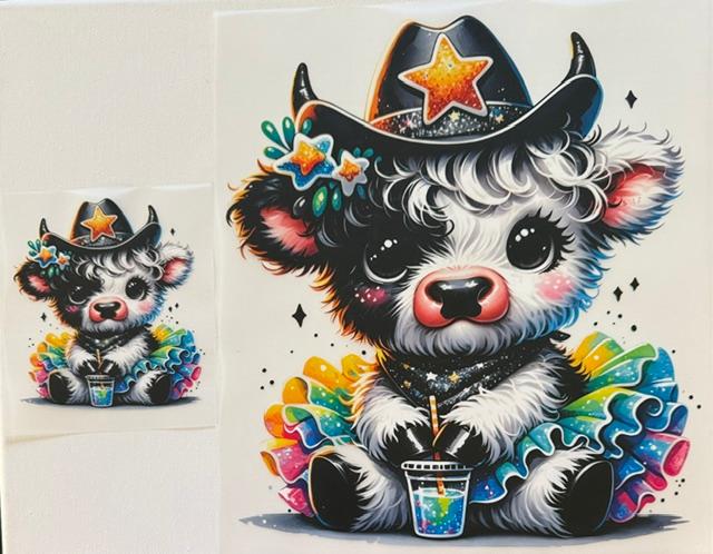 Cow with rainbow Tutu-2pc set