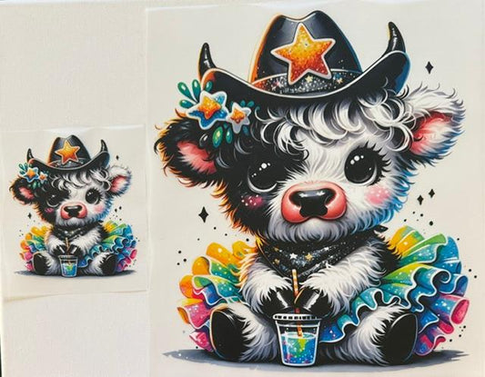 Cow with rainbow Tutu-2pc set
