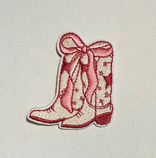 Pink boots/bow  patch