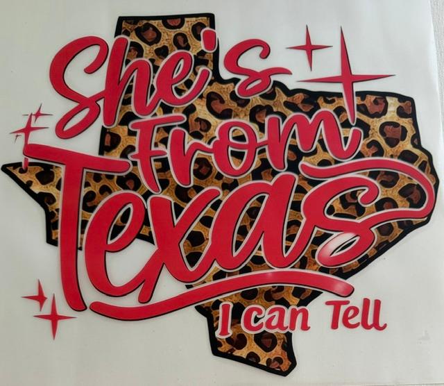 She's from Texas, I can tell-Loepard print