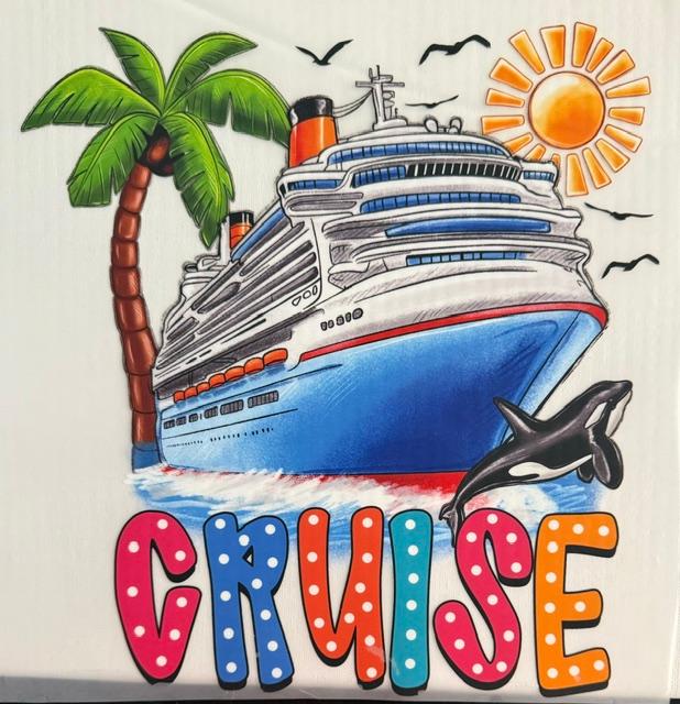 Cruise - Big palm tree, ship, sun