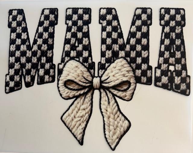 MAMA-checkered yarn