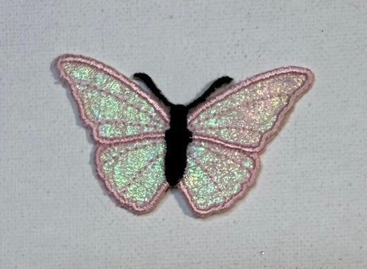 Lt pink butterfly hat patch