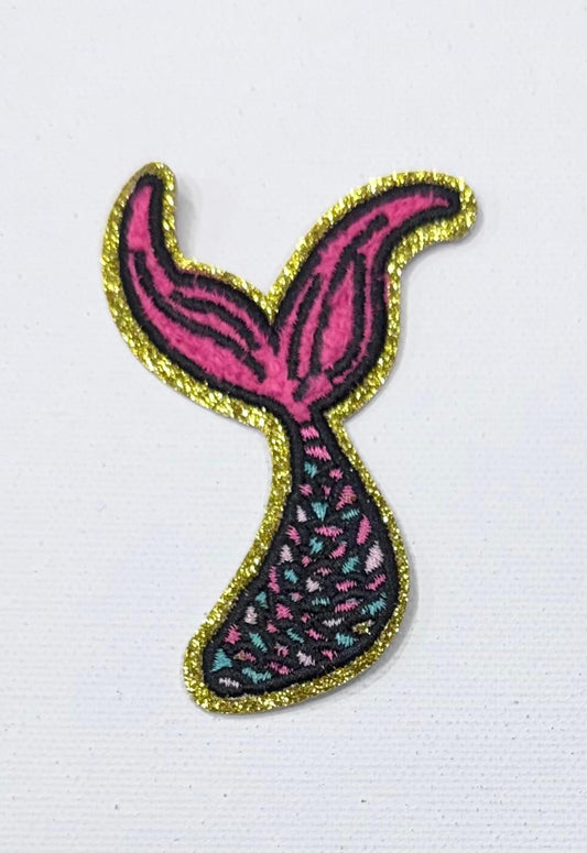 Mermaid tail hat patch=pink