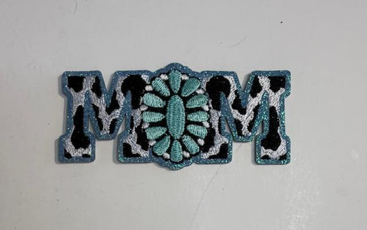 MOM-western teal hat patch