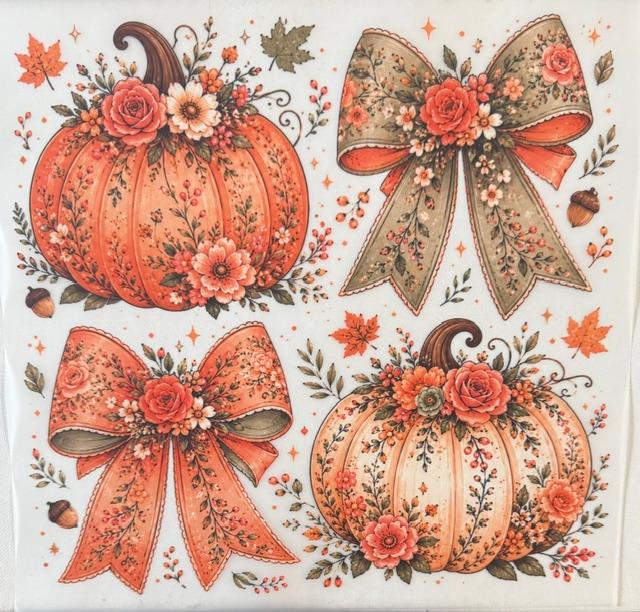 Fall - Pumpkins & Bows orange/tan