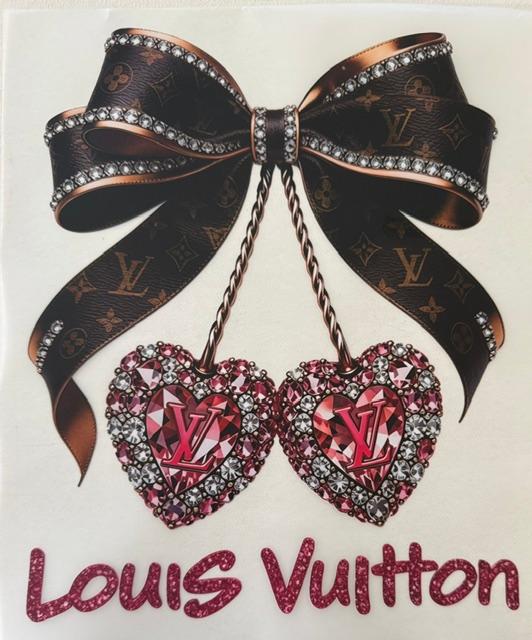 LV - bow, diamond hearts