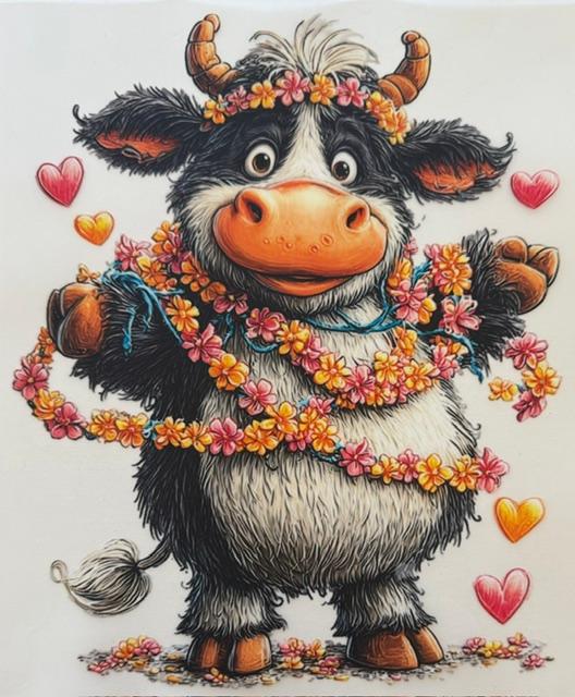 Cow - flower lei