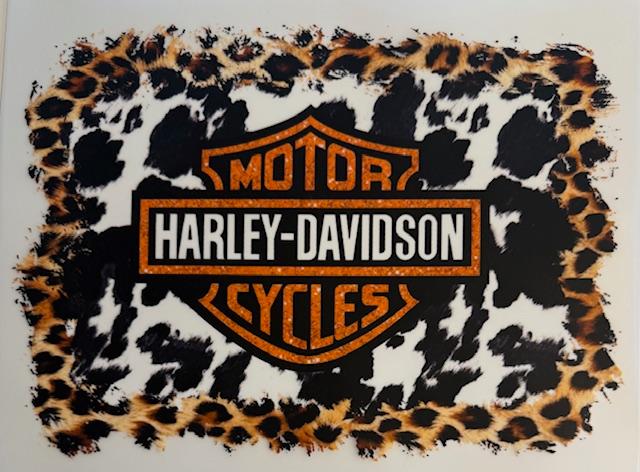 Harley Davidson-cheetah/cow print