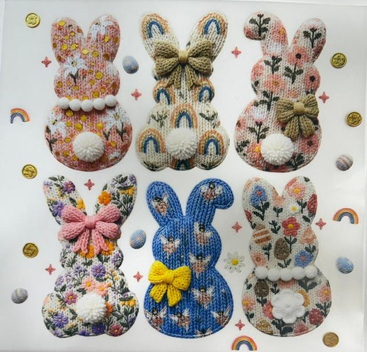 6 Yarn Bunnies