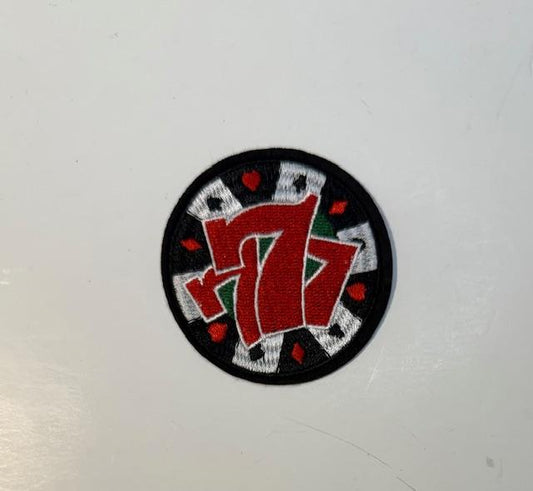 777 poker hat patch