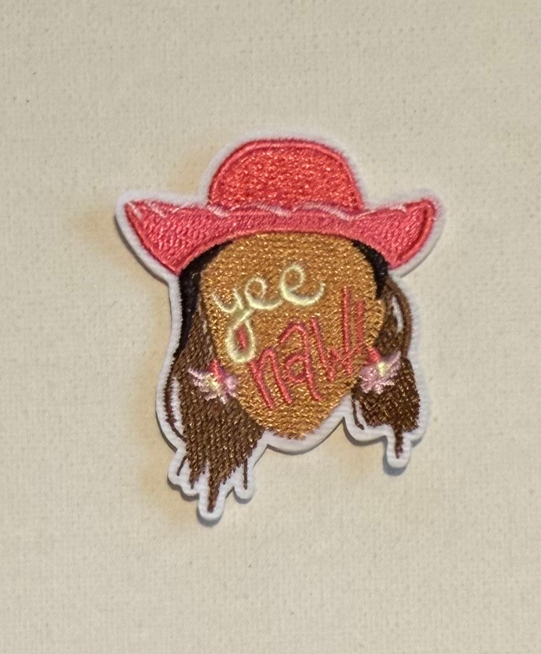 Yee-Haw girl hat patch