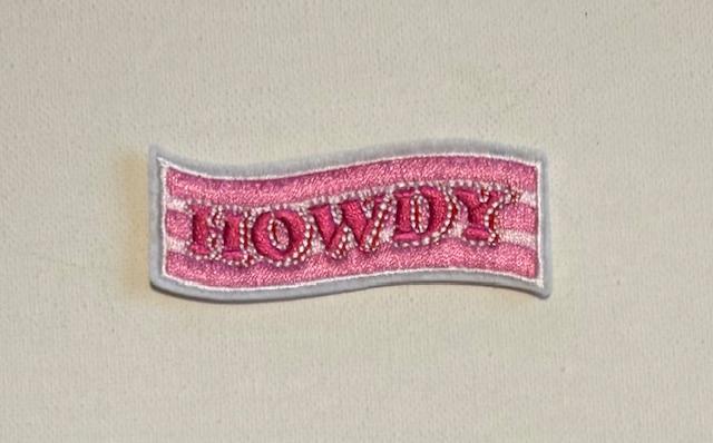 Howdy, pink hat patch banner